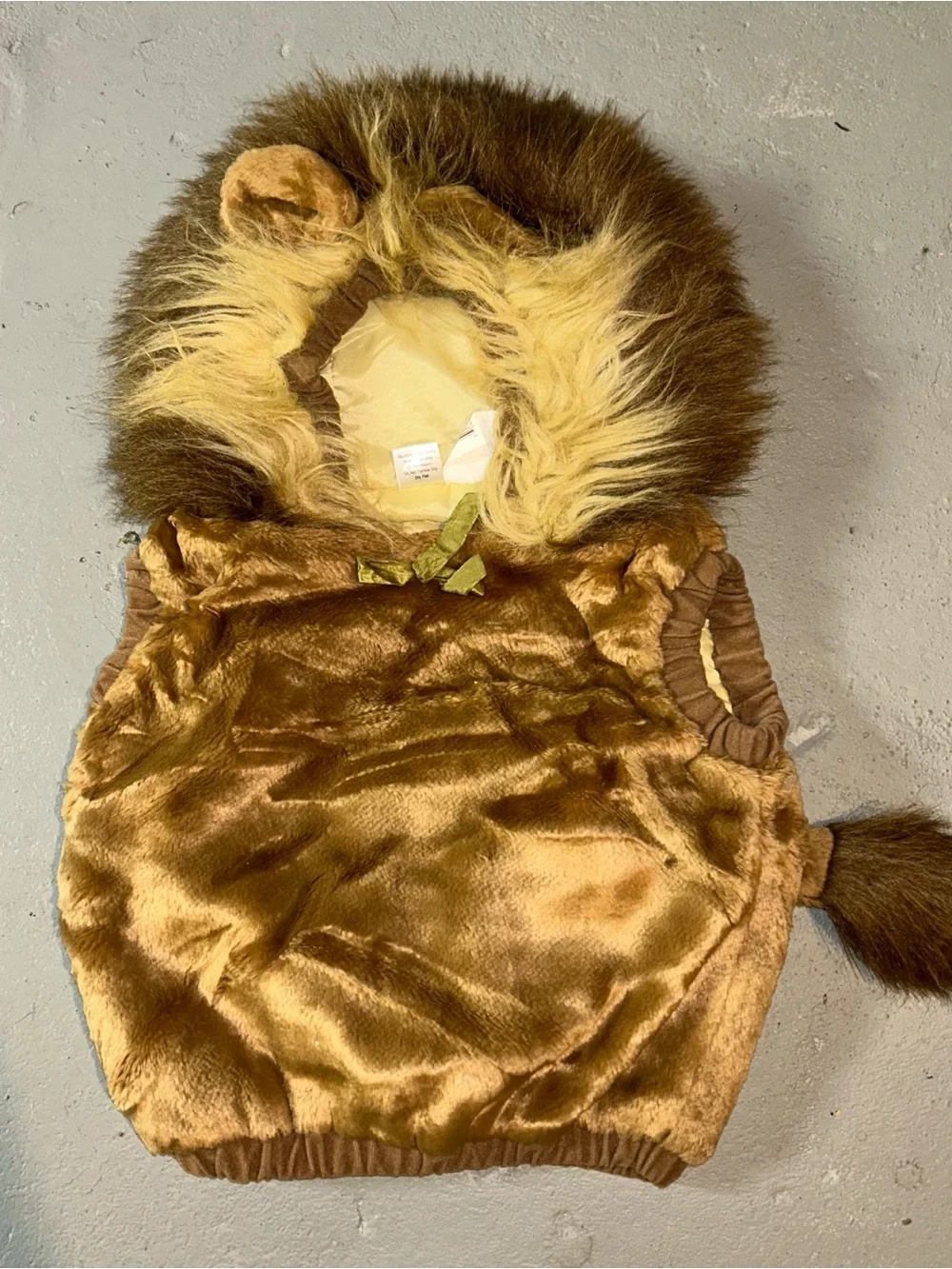Kids Brown Lion Costume Hooded Vest with Tail